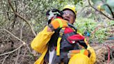 Rescuers Rappel 100 Feet Down Ravine To Save Deaf Australian Shepherd