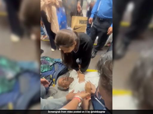 Video: Doctor Saves Elderly Man's Life By Giving CPR At Delhi Airport