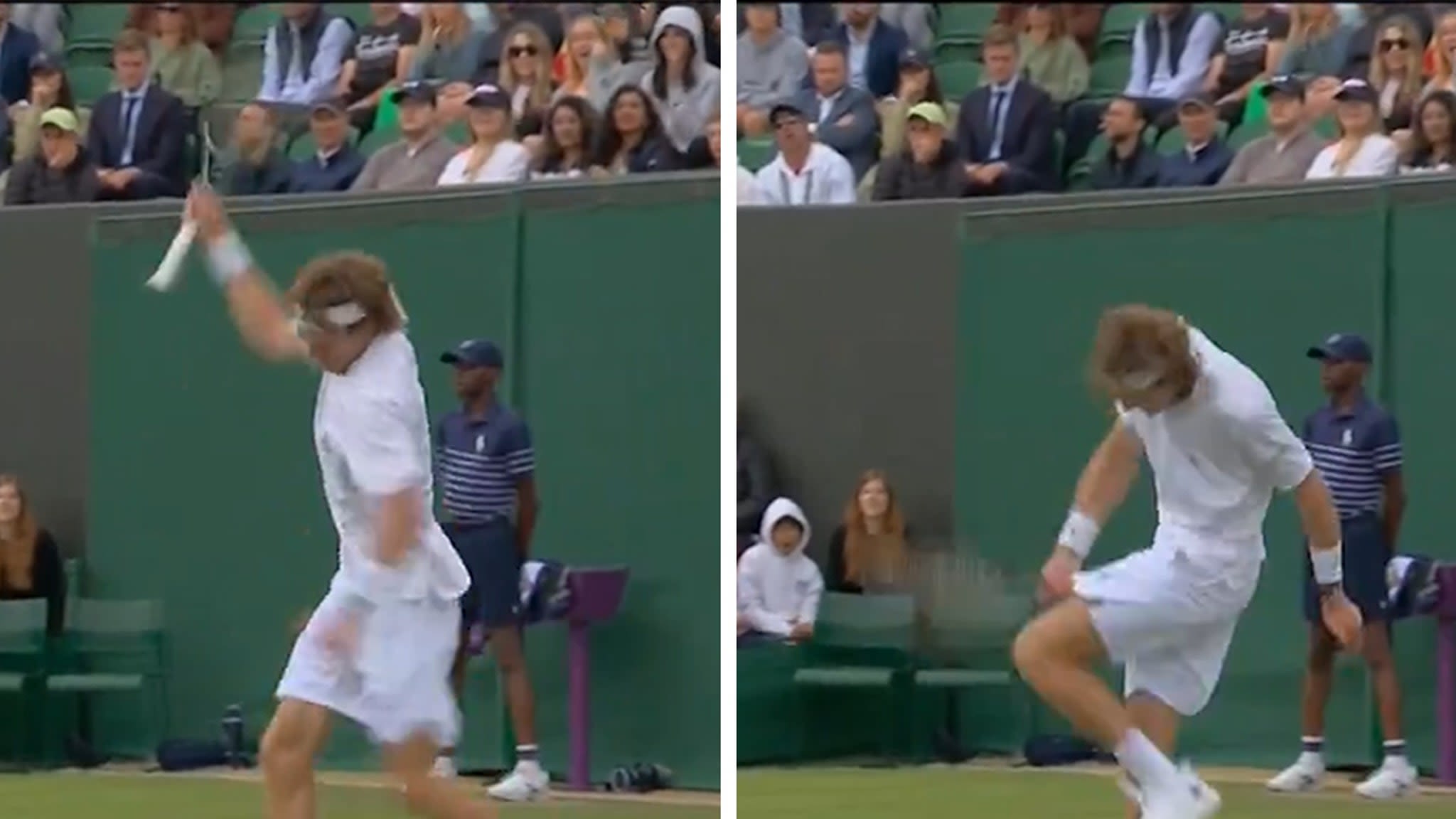 Tennis Star Andrey Rublev Beats Himself With Racket In Wild Wimbledon Meltdown