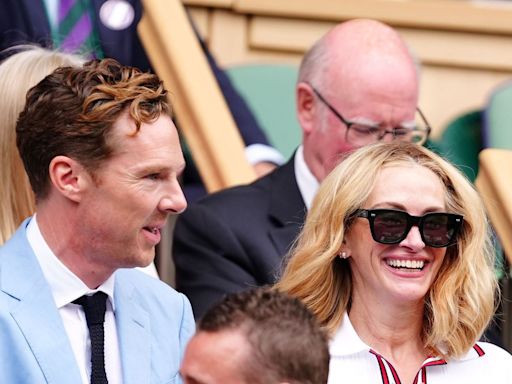 Julia Roberts and Benedict Cumberbatch among stars at men’s Wimbledon final