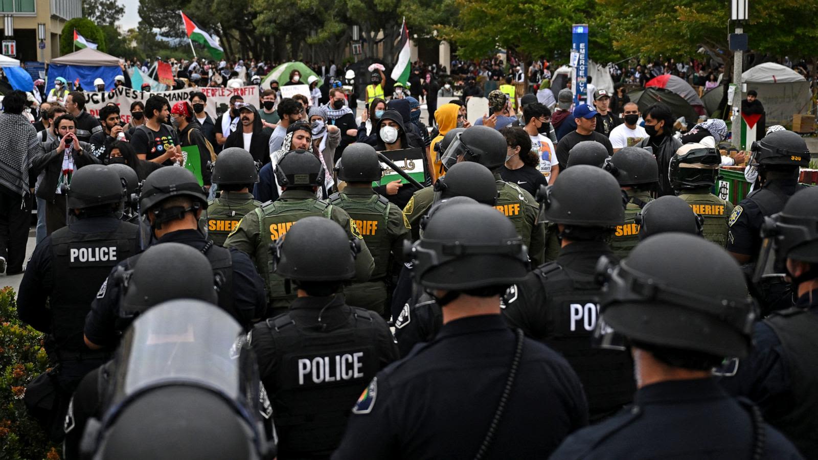 Police arrest 50 people on UC Irvine campus as protesters occupy lecture hall