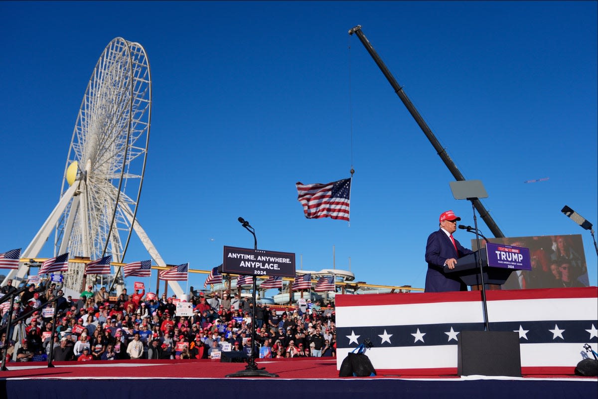 Jersey Shore swamped with 80,000 Maga supporters as Trump gets nasty, brands Biden a total moron