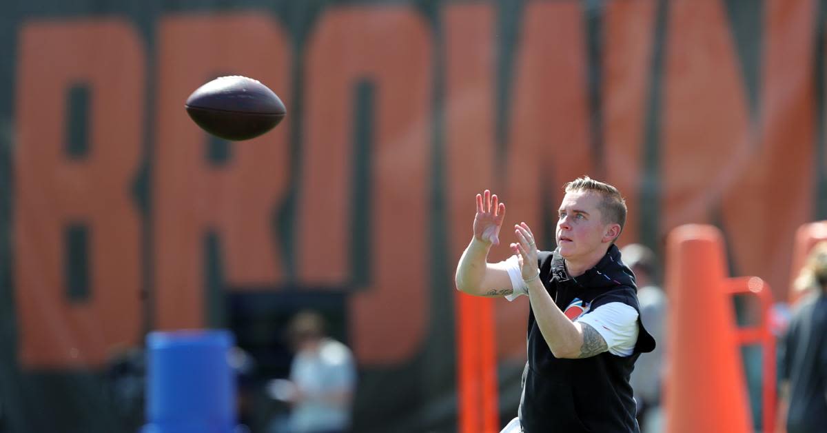 WATCH: Browns Coach Throws Out Guardians' First Pitch