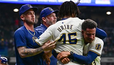 Four players suspended after Brewers vs. Rays benches-clearing brawl