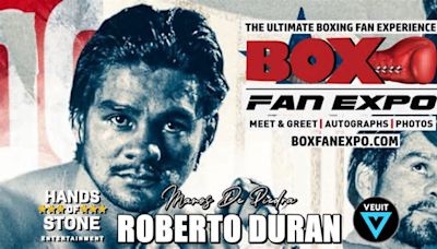 Roberto Durán, Salón de la Fama y Ícono del Boxeo, Confirmado para la 7.ª Edición Anual de ‘Box Fan Expo’ en Las Vegas.