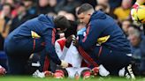 Bukayo Saka suffers gruesome-looking injury after Gueye catches him in the EYE