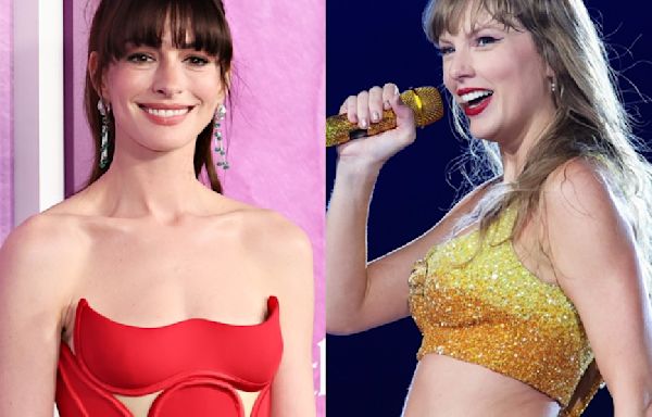 Taylor Swift Fans Are Obsessed With Anne Hathaway 'Having the Time of Her Life' at Eras Tour