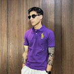 美國百分百【全新真品】Ralph Lauren POLO衫 短袖 RL 黃色大馬 上衣 青年款 紫色 B003