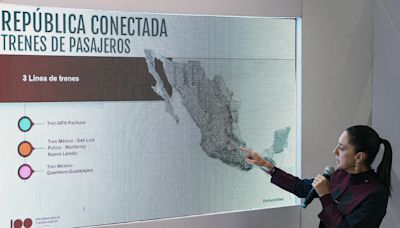 Sheinbaum anuncia dos nuevas líneas férreas, como un "Tren Maya hacia el norte" de México