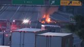 Vehicle fire on I-5 in Portland causes traffic backups