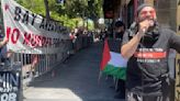 Pro-Palestinian protesters demonstrate outside Biden-Harris funraising event