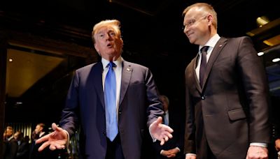 Trump says 'we're behind Poland' as he meets with President Duda