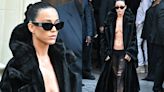 Katy Perry Goes Bold in Dramatic Coat and Ripped Tights for Balenciaga Fall 2024 Couture Show During Paris Fashion Week