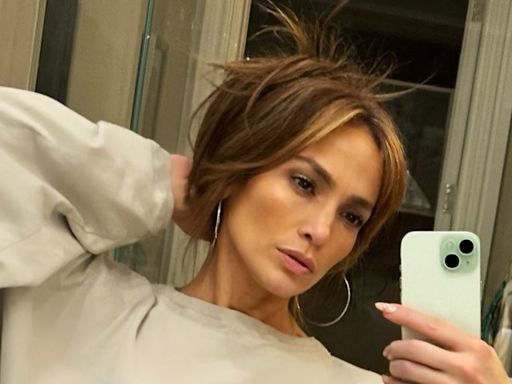 Jennifer Lopez Goes “Same Sweats, Different Day” in a Cropped Loungewear Set