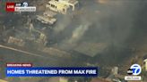 500-acre Lancaster fire threatens homes, burns outbuildings