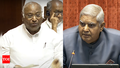 'RSS ideology dangerous for country': Mallikarjun Kharge vs Jagdeep Dhankar in Rajya Sabha | India News - Times of India