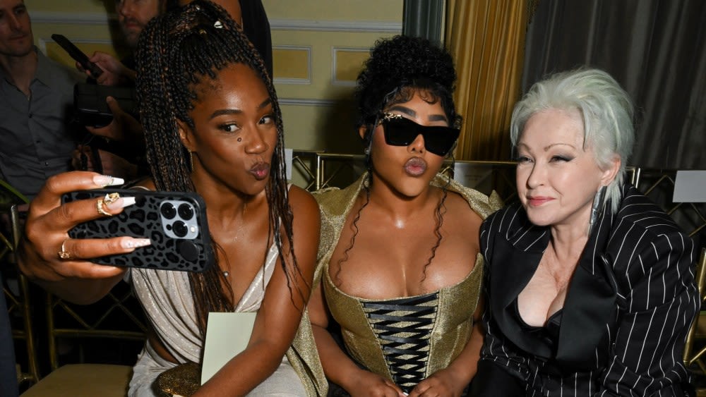 Cyndi Lauper, Tiffany Haddish, Lil Kim, Selma Blair and Darren Criss in Christian Siriano’s Front Row