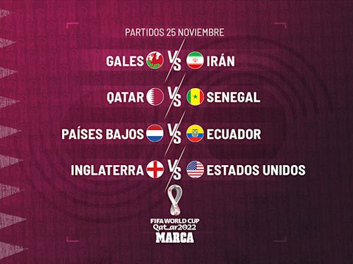Partidos Mundial 2022 de Qatar hoy, 25 de noviembre: quién juega, horarios, resultados y donde ver en TV la fase de grupos