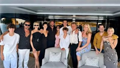 Rod Stewart and wife Penny Lancaster enjoy sun-soaked holiday with 6 of his 8 children on huge yacht