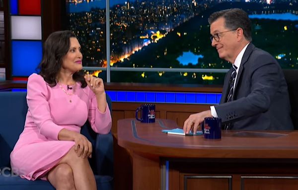 Gretchen Whitmer Dodges Colbert Question on Biden Debate: ‘I Like Your Tie!’