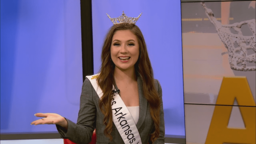 Miss Arkansas Valley Jayson Toney has her eyes open in pursuit of the crown