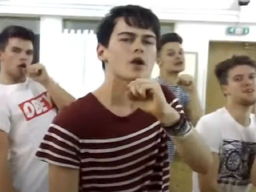 See The Bridgerton Star Luke Newton With His Boyband South4 In BTS Videos