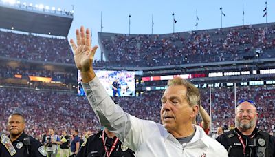 Nick Saban honored by having field at Bryant-Denny Stadium named after him by UA