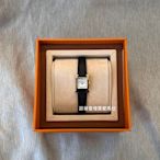 [現貨在台］Hermes H Hour Watch Mini Model 21x21mm H Heur 黑金釦 牛皮錶帶 愛馬仕手錶