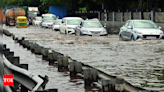 Gurgaon hits brakes again as key NH8 stretches flooded after 1.5-hour rain | Gurgaon News - Times of India
