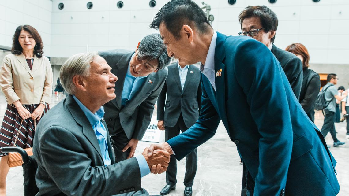 Texas Gov. Abbott meets with Toyota executives during visit to Japan