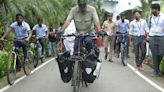 A govt. servant’s ambitious cross-continent biking expedition ‘flagged off’ in Kochi