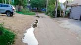 Water leaking on Gurugram road