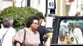 Dawn French and her rarely seen daughter Billie Henry hail a taxi
