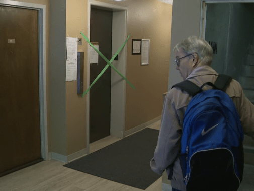 ‘I can’t get out’: West End seniors left stranded by broken elevator - BC | Globalnews.ca