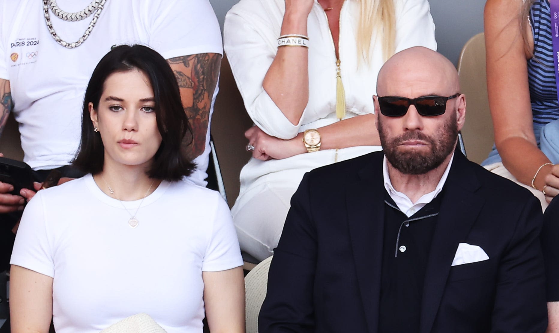 John Travolta and daughter Ella Bleu spotted on rare outing at Paris Olympics