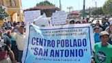 Ica: protestan por agua y desagüe para San Antonio, en Santiago
