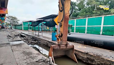 Avanzan trabajos de CAEV en el bulevar Lázaro Cárdenas