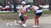 Watch Boston Marathon runner propose to girlfriend after she crosses the finish line