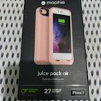 先創公司貨 玫瑰金 mophie juice pack air iPhone 7 MFi/ Qi 無線充電保護背蓋