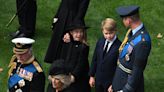 Princess Charlotte appeared to direct Prince George on royal protocol at the Queen's funeral