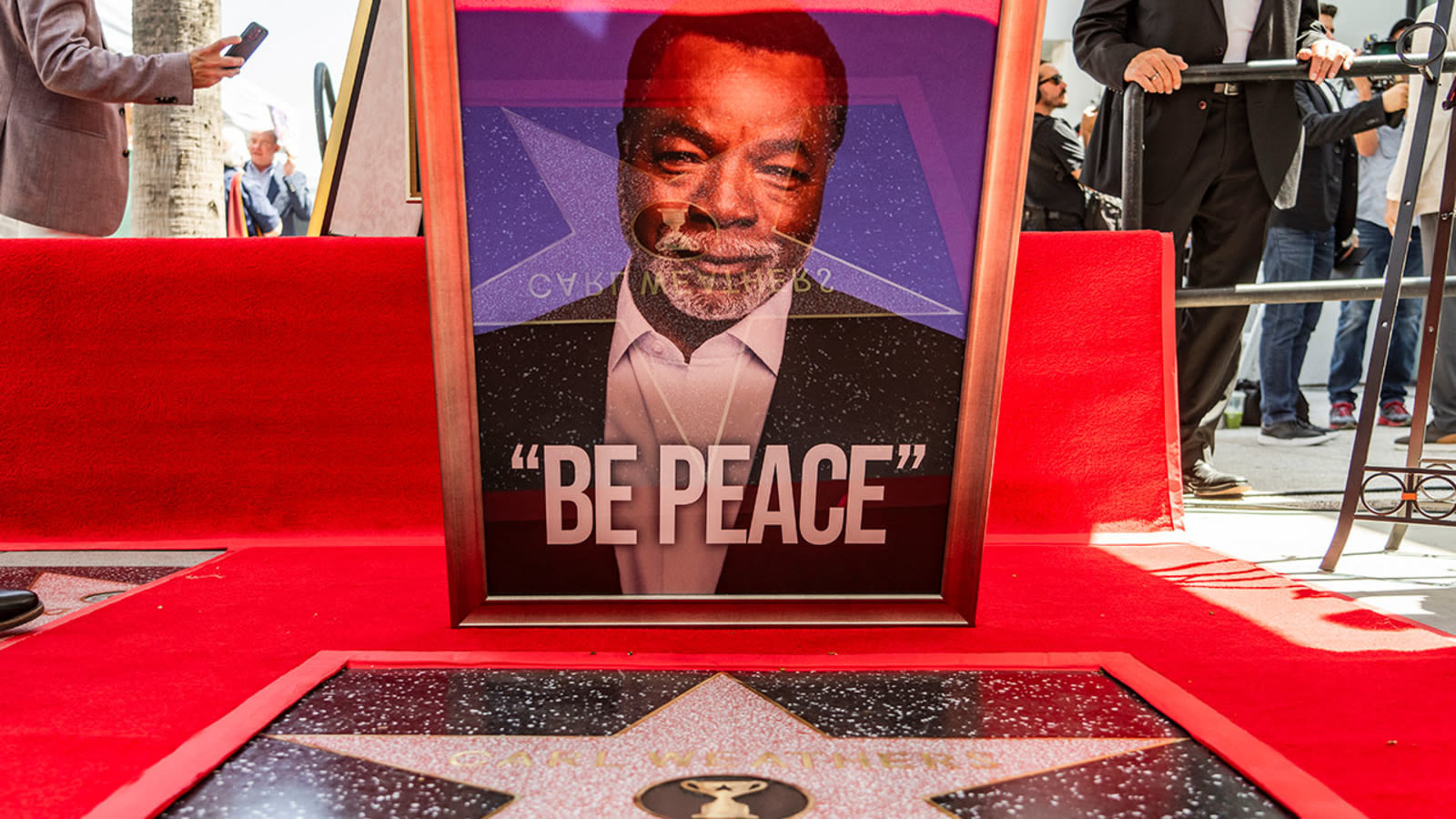 Carl Weathers' sons posthumously honor him during Walk of Fame ceremony: 'So proud of him'