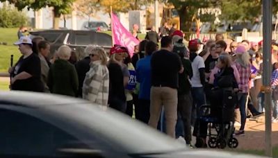 ‘I’m just going to wait until I’m arrested’: Trump rallygoers fume after late change denies them access to speech