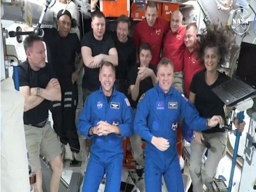 NASA astronauts Sunita Williams & Butch Wilmore welcome SpaceX capsule that will bring them home next year