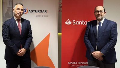 Acuerdo entre el Santander y Asturgar para ayudar a las pymes con 5 millones de euros