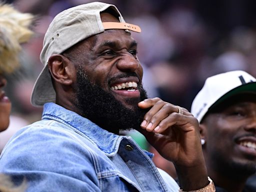 LeBron James attends Game 4 between Celtics and Cavaliers in Cleveland, his old stomping grounds