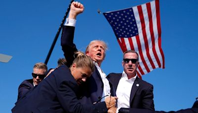 Bloodied face, fist raised in defiance: how this image may win Trump the US presidency