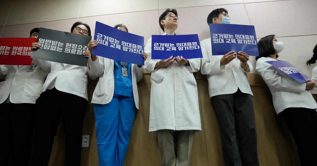 More Doctors Walk Off the Job in South Korea