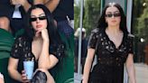 Charli XCX Makes the Case for Crochet in Sheer Black Button-up and Miniskirt for Wimbledon 2024