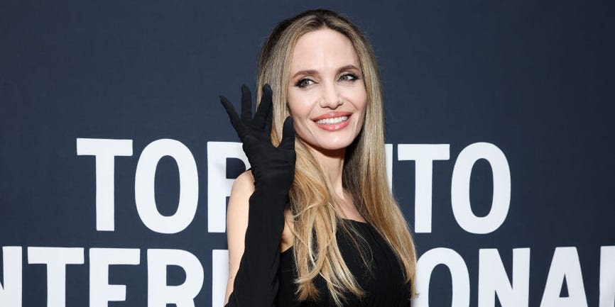 Angelina Jolie Is Exquisite in a Black Gown With Opera Gloves at the Toronto Film Festival