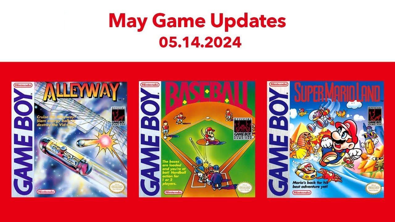 Game Boy – Nintendo Switch Online adds Alleyway, Baseball, and Super Mario Land